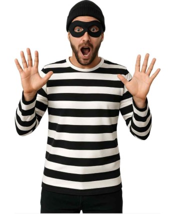 CAMISETA RAYAS BLANCAS Y NEGRA HOMBRE