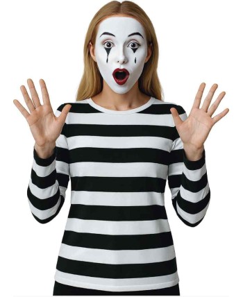 CAMISETA RAYAS BLANCAS Y NEGRA MUJER