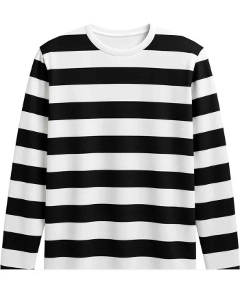 CAMISETA RAYAS BLANCAS Y NEGRA MUJER