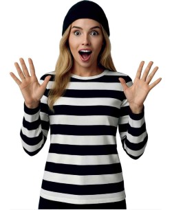 CAMISETA RAYAS BLANCAS Y NEGRA MUJER 2