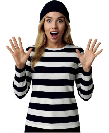 CAMISETA RAYAS BLANCAS Y NEGRA MUJER