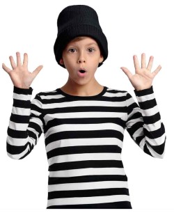 CAMISETA RAYAS BLANCAS Y NEGRA INFANTIL 2