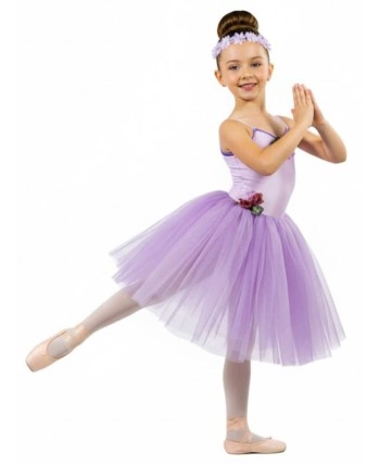 DISFRAZ DE BAILARINA ROSA Y MORADO PARA NIÑA