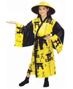 DISFRAZ DE CHINA AMARILLO PARA NIÑA