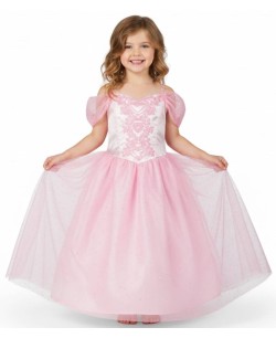 DISFRAZ DE PRINCESA ROSA BRILLANTE PARA NIÑA