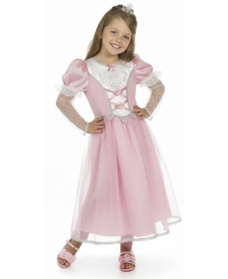 DISFRAZ DE PRINCESA REAL ROSA PARA NIÑA