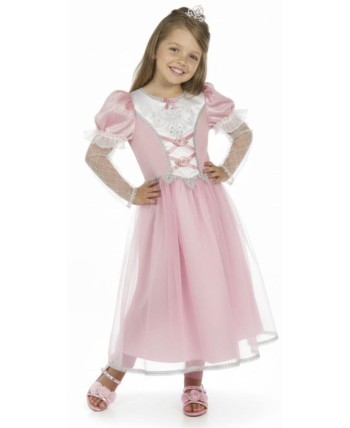 DISFRAZ DE PRINCESA REAL ROSA PARA NIÑA