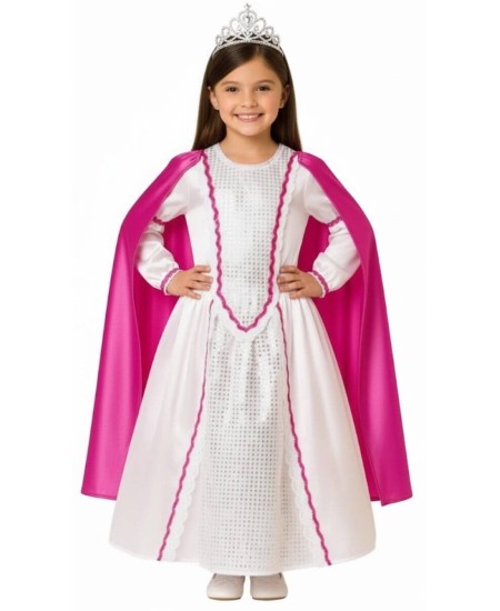 DISFRAZ DE REINA BLANCA PARA NIÑA