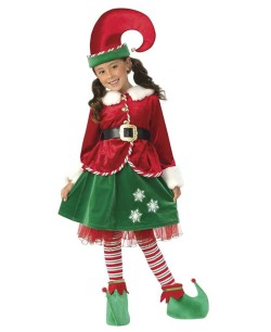DISFRAZ DE ELFA NAVIDEÑO INFANTIL