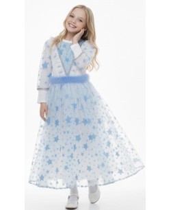 DISFRAZ DE PRINCESA CELESTE PREMIUM