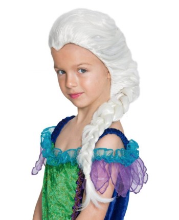 PELUCA TRENZA BLANCA INFANTIL