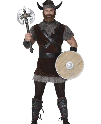 DISFRAZ DE VIKINGO MARRON CINTAS PARA HOMBRE