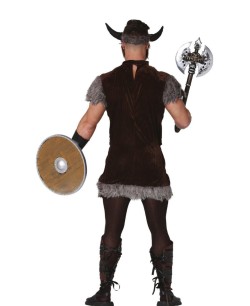 DISFRAZ DE VIKINGO MARRON CINTAS 2