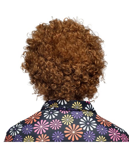 PELUCA RIZADA CASTAÑA AÑOS 80