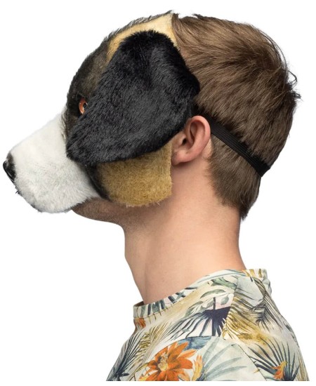 CARETA PERRO PELUCHE CON GOMA