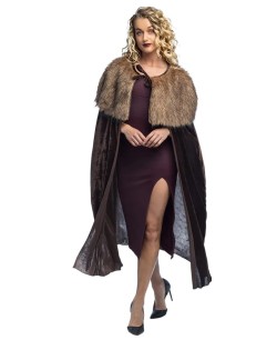 CAPA VIKINGO MARRON CON PELO 2