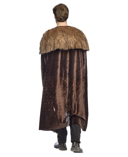 CAPA VIKINGO MARRON CON PELO
