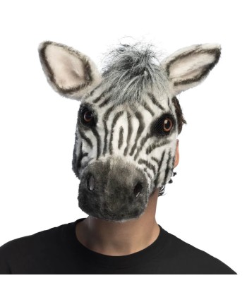 CARETA CEBRA PELUCHE CON GOMA