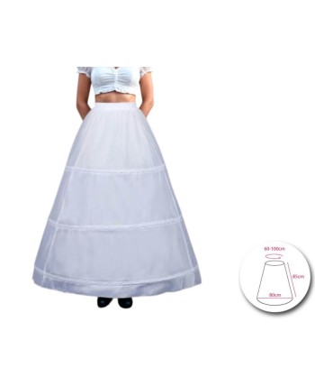 ENAGUA BLANCO 3 AROS DE ACERO