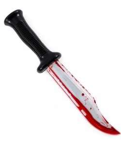 CUCHILLO CON SANGRE MANGO NEGRO