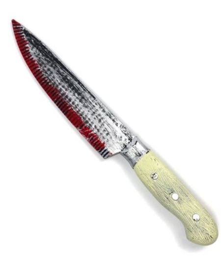 CUCHILLO ENSANGRENTADO MANGO MADERA