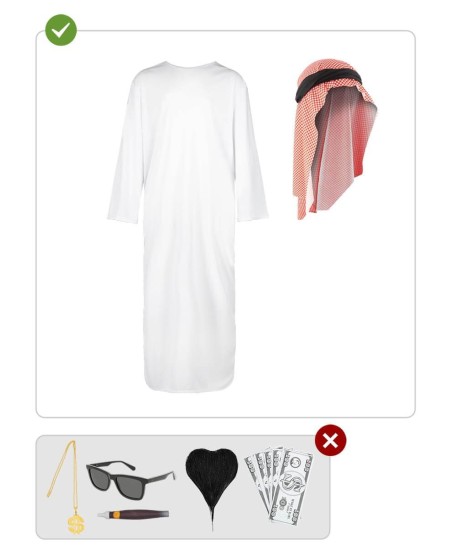 DISFRAZ DE ARABE BLANCO ADULTO