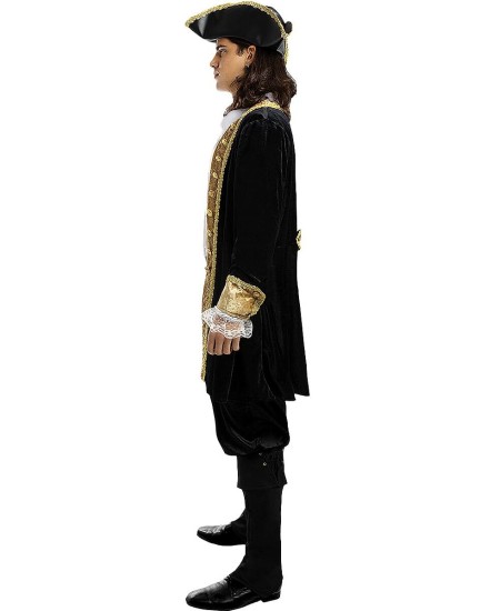 DISFRAZ DE PIRATA PARA HOMBRE ABRIGO NEGRO