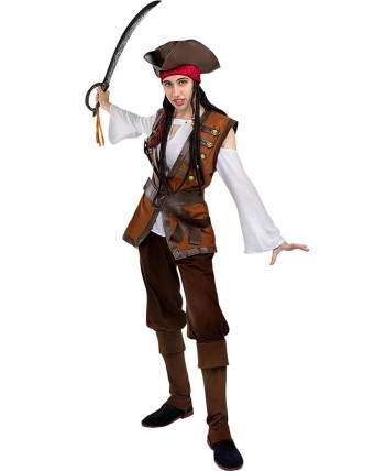 DISFRAZ DE PIRATA MARRON PARA MUJER