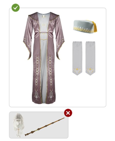 DISFRAZ DE DUMBLEDORE  ARRY POTTER PARA HOMBRE