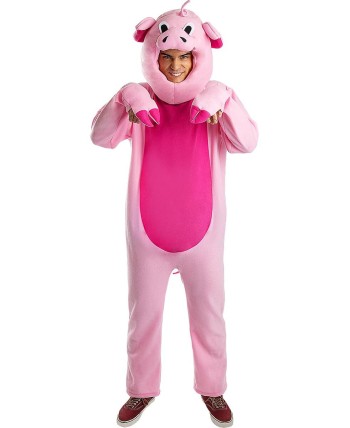 DISFRAZ DE CERDO ROSA PARA ADULTO