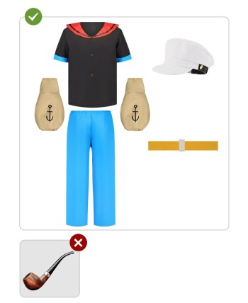 DISFRAZ DE POPEYE ADULTO