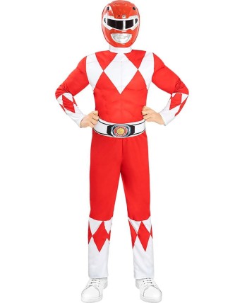 DISFRAZ DE POWER RANGER ROJO INFANTIL