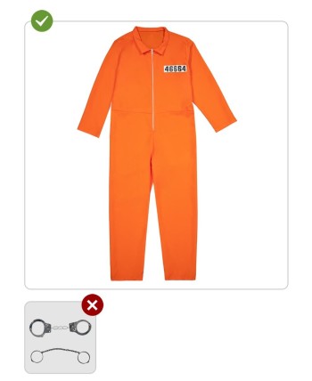 DISFRAZ DE CONVICTO PRESO NARANJA PARA ADULTO