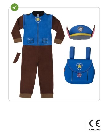 DISFRAZ DE CHASE PATRULLA CANINA PARA NIÑO