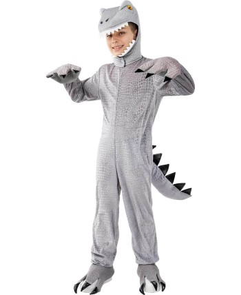 DISFRAZ DE DINOSAURIO T-REX GRIS PARA NIÑO