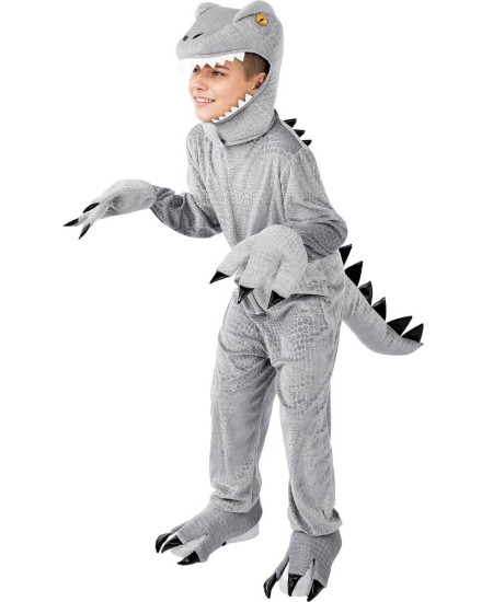 DISFRAZ DE DINOSAURIO T-REX GRIS PARA NIÑO