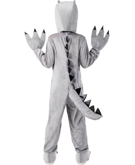 DISFRAZ DE DINOSAURIO T-REX GRIS PARA NIÑO