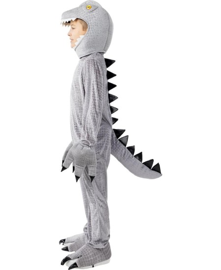 DISFRAZ DE DINOSAURIO T-REX GRIS PARA NIÑO