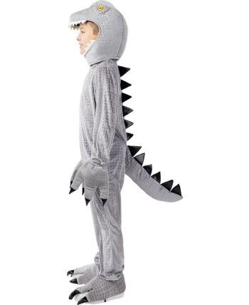 DISFRAZ DE DINOSAURIO T-REX GRIS PARA NIÑO