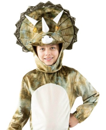 DISFRAZ DE DINOSAURIO TRICERATOPS PARA NIÑO