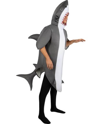 DISFRAZ DE TIBURON GRIS PARA ADULTO