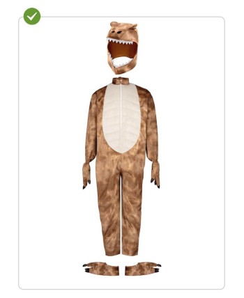 DISFRAZ DE DINOSAURIO T-REX PARA ADULTO