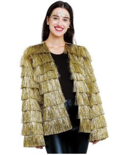 CHAQUETA FESTIVAL FLECOS ORO