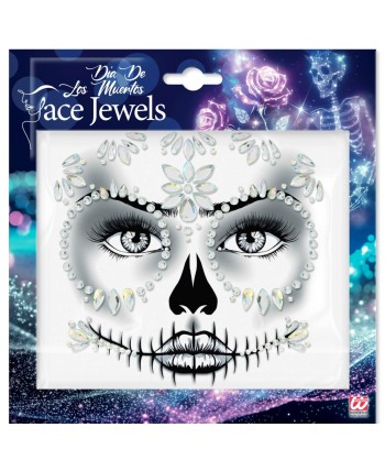 GEMMAS ADHESIVAS CALAVERA MEJICANA PLATA