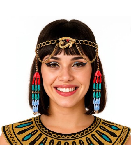 DIADEMA EGIPCIA DECORADA ABALORIOS