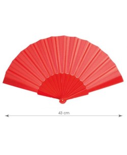 ABANICO ROJO DE PLASTICO