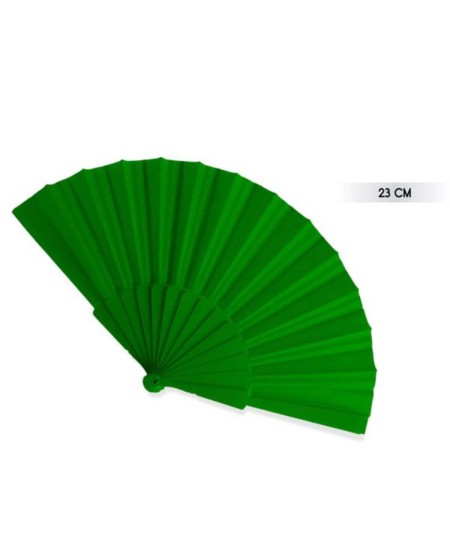 ABANICO VERDE DE PLASTICO