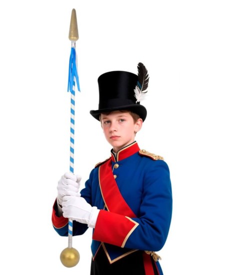 BASTON DE MANDO AZUL Y BLANCO TAMBORRADA