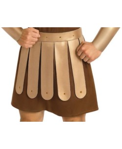 FALDA GUERRERO ROMANO SIMILPIEL ORO