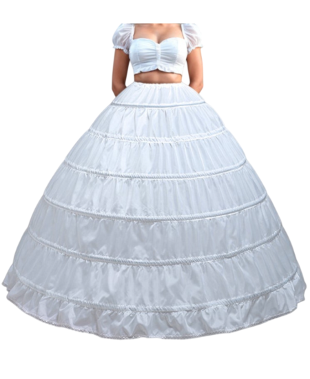 ENAGUA BLANCO 6 AROS DE ACERO